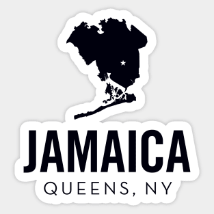 Jamaica, Queens - New York (black) Sticker